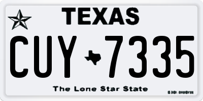 TX license plate CUY7335