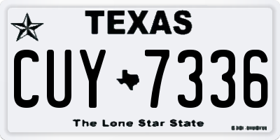 TX license plate CUY7336