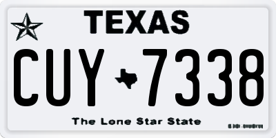 TX license plate CUY7338