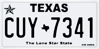 TX license plate CUY7341