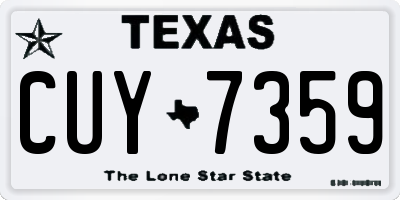 TX license plate CUY7359