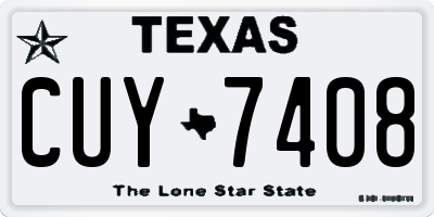 TX license plate CUY7408