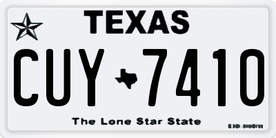 TX license plate CUY7410
