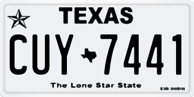 TX license plate CUY7441