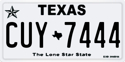 TX license plate CUY7444