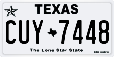 TX license plate CUY7448
