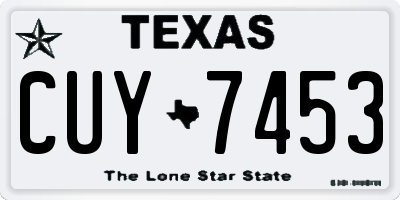 TX license plate CUY7453