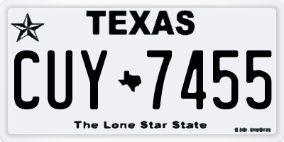 TX license plate CUY7455