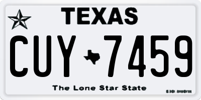 TX license plate CUY7459