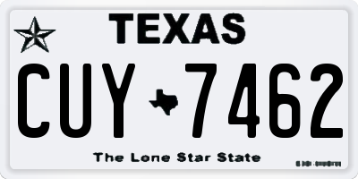 TX license plate CUY7462