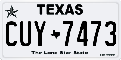 TX license plate CUY7473