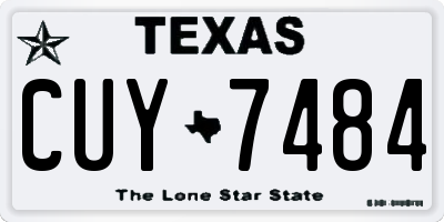 TX license plate CUY7484