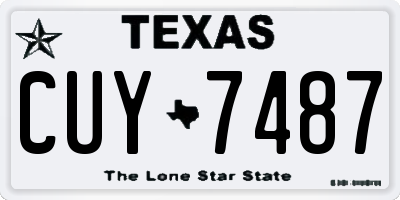 TX license plate CUY7487