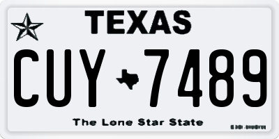 TX license plate CUY7489