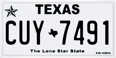 TX license plate CUY7491