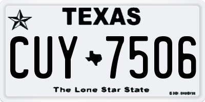 TX license plate CUY7506
