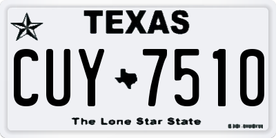 TX license plate CUY7510