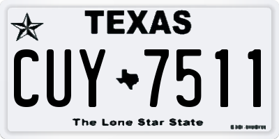 TX license plate CUY7511