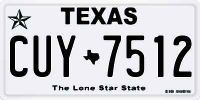 TX license plate CUY7512