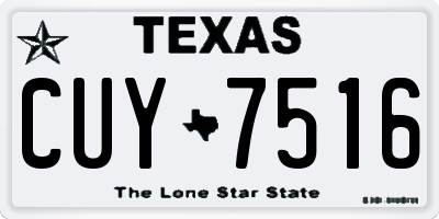 TX license plate CUY7516