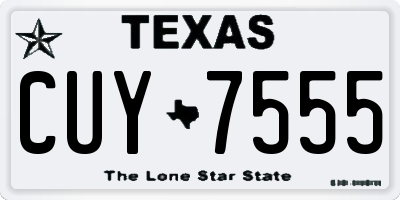 TX license plate CUY7555