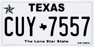 TX license plate CUY7557