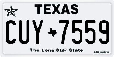 TX license plate CUY7559
