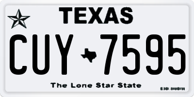 TX license plate CUY7595