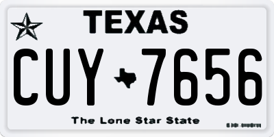 TX license plate CUY7656