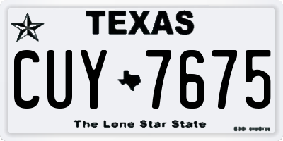 TX license plate CUY7675