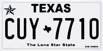 TX license plate CUY7710