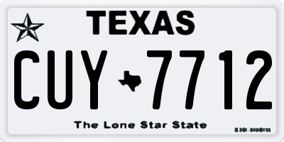 TX license plate CUY7712