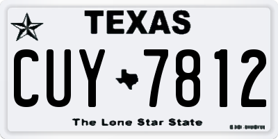 TX license plate CUY7812