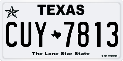 TX license plate CUY7813
