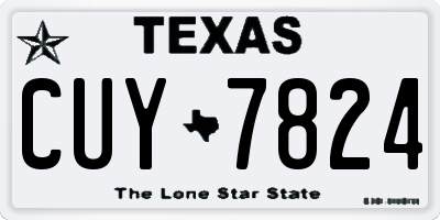 TX license plate CUY7824
