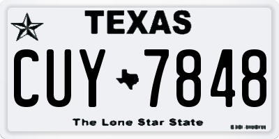TX license plate CUY7848