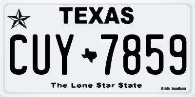 TX license plate CUY7859