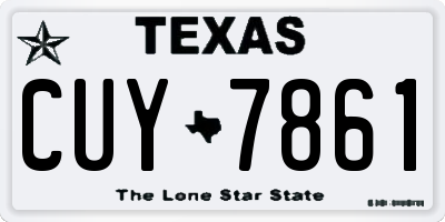 TX license plate CUY7861