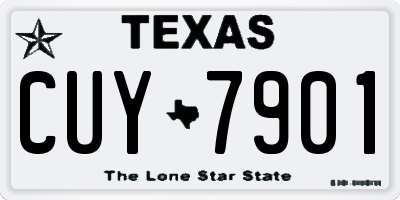 TX license plate CUY7901