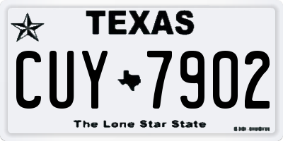 TX license plate CUY7902