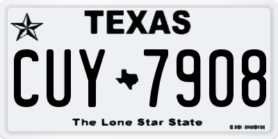 TX license plate CUY7908