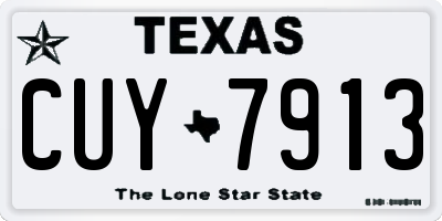 TX license plate CUY7913
