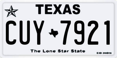 TX license plate CUY7921