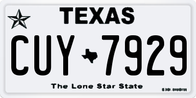 TX license plate CUY7929