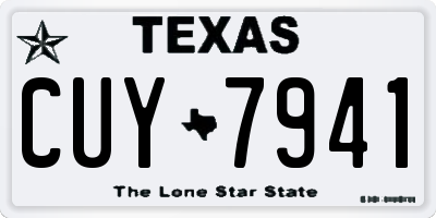 TX license plate CUY7941