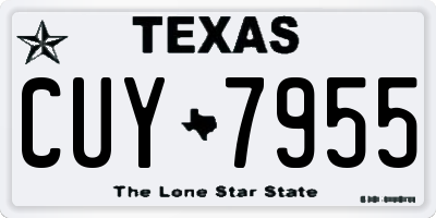 TX license plate CUY7955