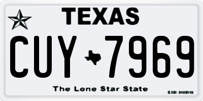 TX license plate CUY7969