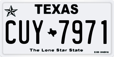 TX license plate CUY7971
