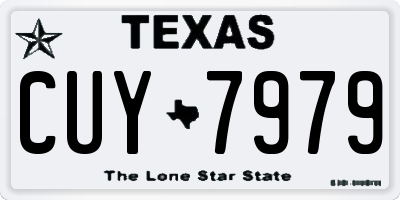 TX license plate CUY7979