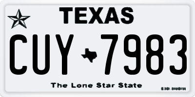 TX license plate CUY7983